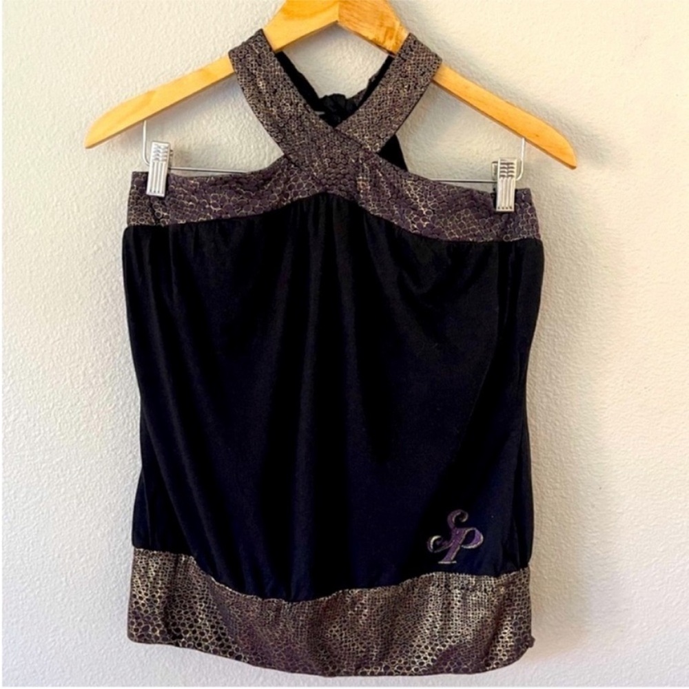 Vintage South Pole Black Halter Neck Tube Top